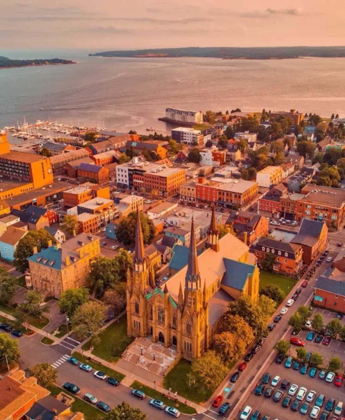 Downtown Charlottetown waterfront aerial view — Shaheen Taxi PEI transportation