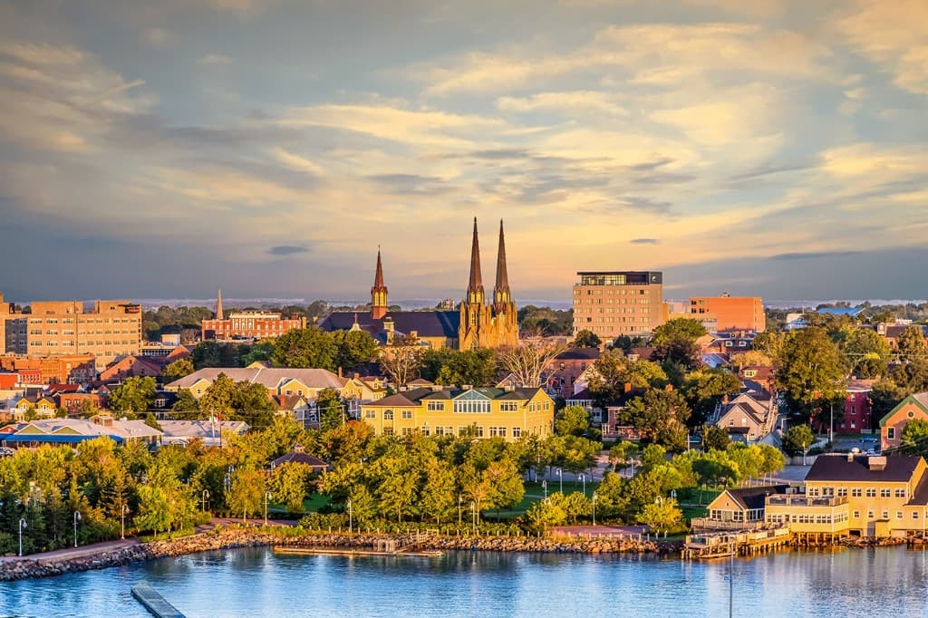 Charlottetown PEI waterfront skyline — Shaheen Taxi downtown city rides