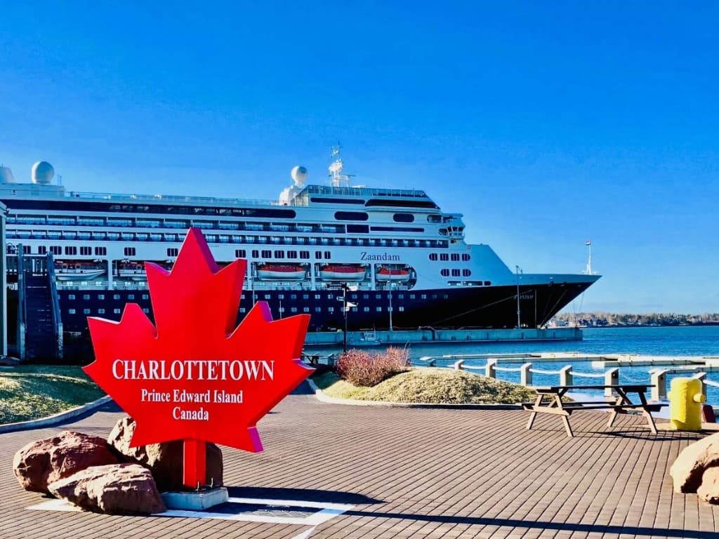 Cruise ship at Charlottetown PEI terminal — Shaheen Taxi cruise port transfers