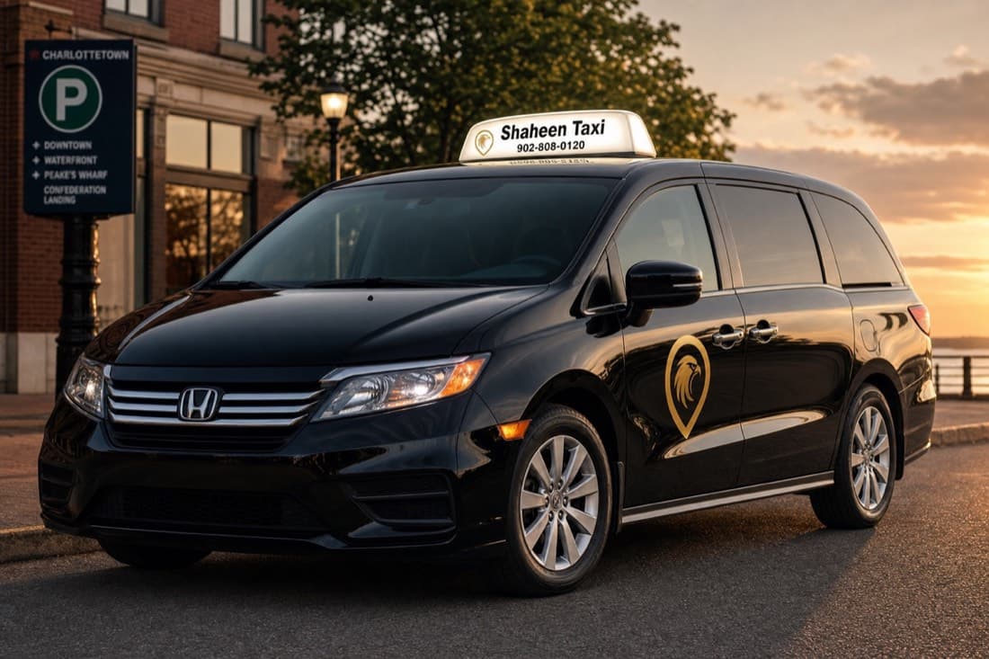 Shaheen Taxi minivan for PEI weddings, corporate events and group transport